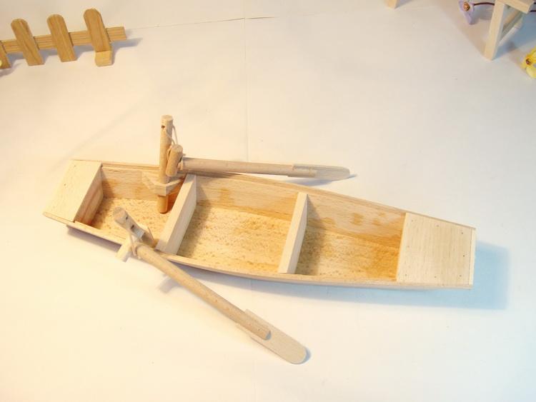 手工自动小木船